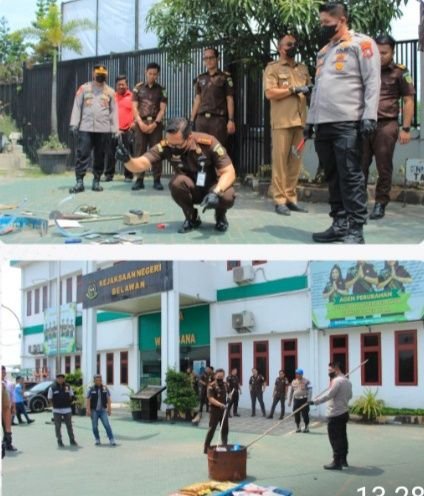 Kejari Belawan Gelar Pemusnahan Barang Bukti