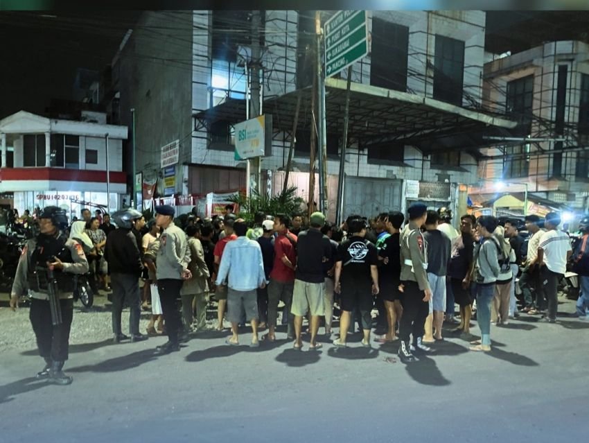 Patroli Blue Light Satuan Brimob Polda Sumut Redam Keributan Akibat Laka Lantas di Medan, Situasi Memanas Berhasil Dikendalikan