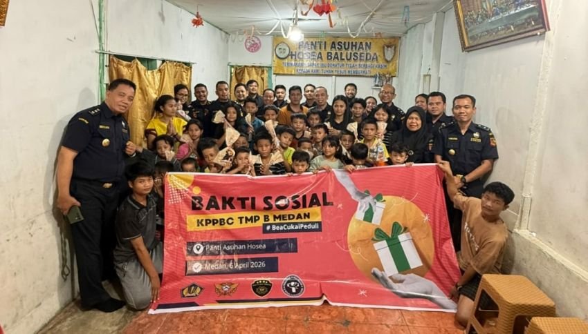 Rayakan Paskah, Bea Cukai Medan Salurkan Bantuan ke Panti Asuhan Hosea Balusede