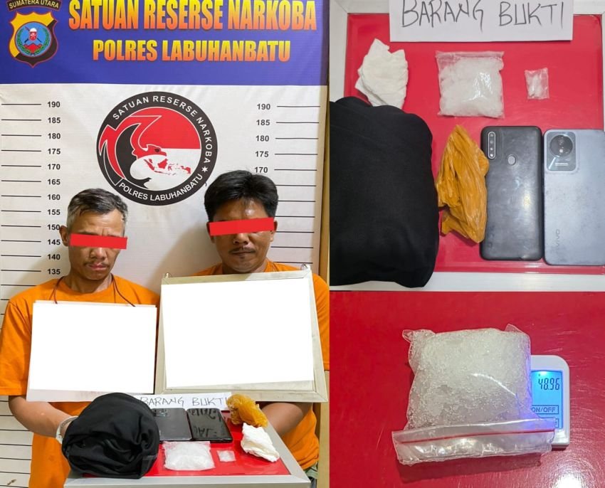 Lagi, Satreskoba Polres Labuhanbatu Bekuk Warga Kampung Pajak Bawa 50 Gram Sabu Dari Tanjung Balai