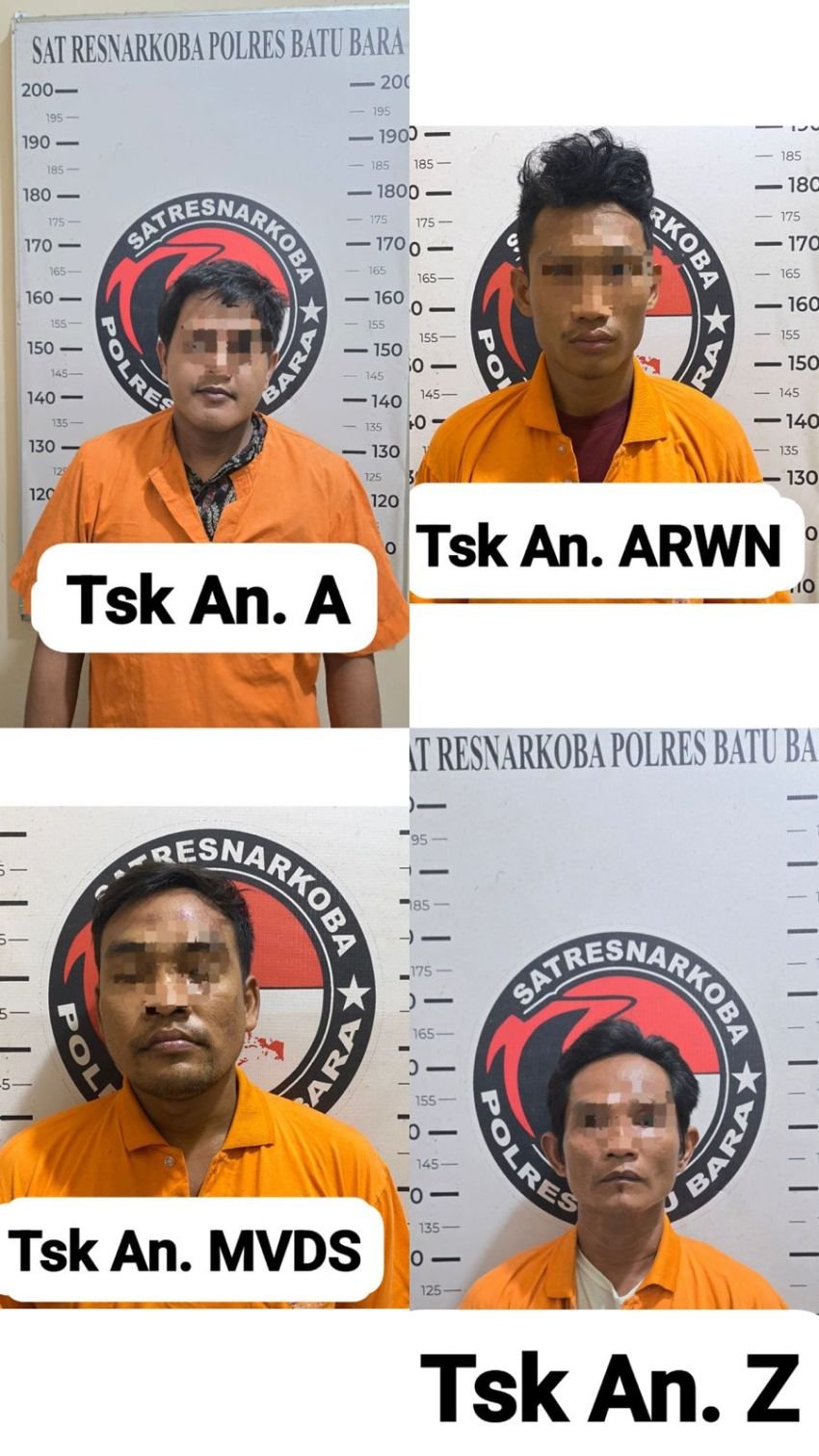 Satresnarkoba Polres Batu Bara Ungkap Tiga Kasus Penyalahgunaan Narkotika Jenis Sabu
