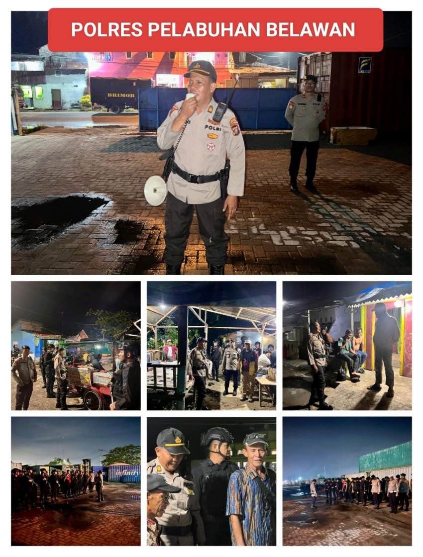 Brimob Polda Sumut Diterjunkan Ikut Patroli Skala Besar KRYD di Belawan, Situasi Kondusif Tanpa Gangguan