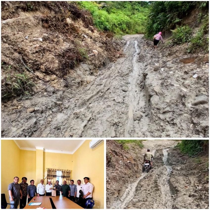 Masyarakat Pagindar Mengeluh Akibat Akses Jalan Rusak Berlapis Lumpur & Dua Titik Tanjakan Tinggi Pandiangen , Komisi-II DPRD Tinjau Ruas Jalan Perbat