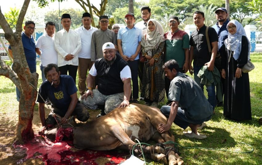 DPRD Deli Serdang Sembelih Hewan Qurban 5 Ekor Sapi dan 1 Ekor Kambing