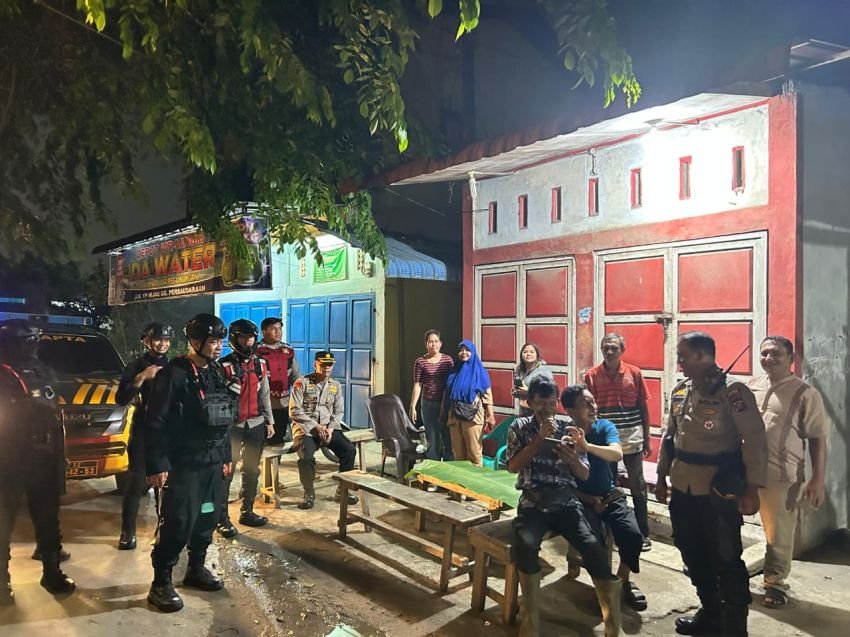 Brimob Polda Sumut Perkuat Patroli Skala Besar di Belawan, Situasi Kamtibmas Kondusif