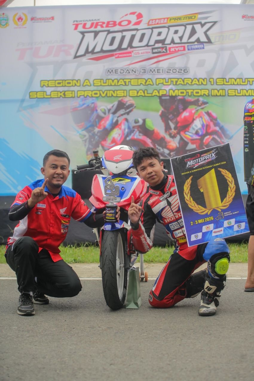 Pebalap Binaan Indako Panen Podium di Seri Pembuka Motoprix Sumut 2026