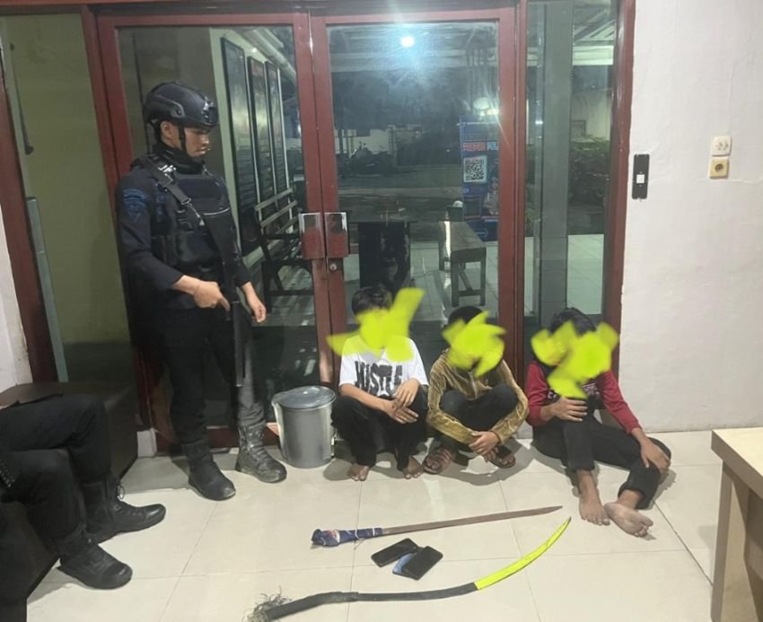 Brimob Sumut Gagalkan Tawuran dan Balap Liar, Sejumlah Remaja Diamankan Bersama Sajam