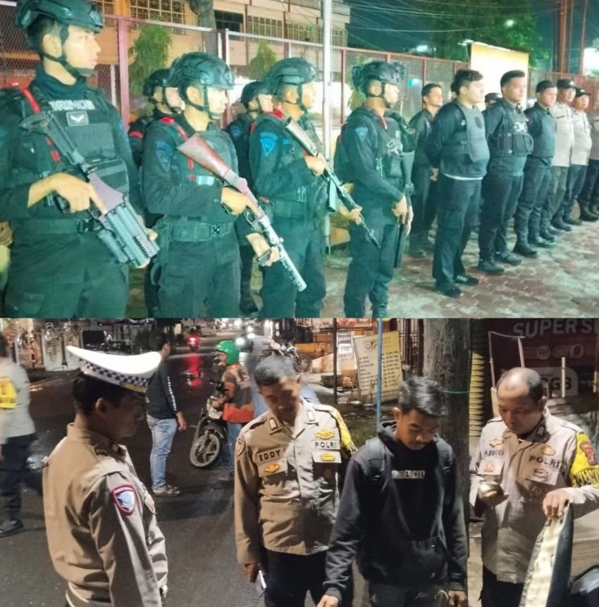Tim Gabungan Patroli Skala Besar dari Malam hingga Subuh di Belawan