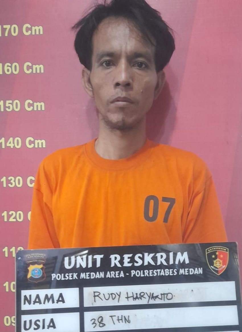 Unit Reskrim Polsek Medan Area Tangkap Spesialis Pencuri Laptop Milik Warga Jalan Ikhlas