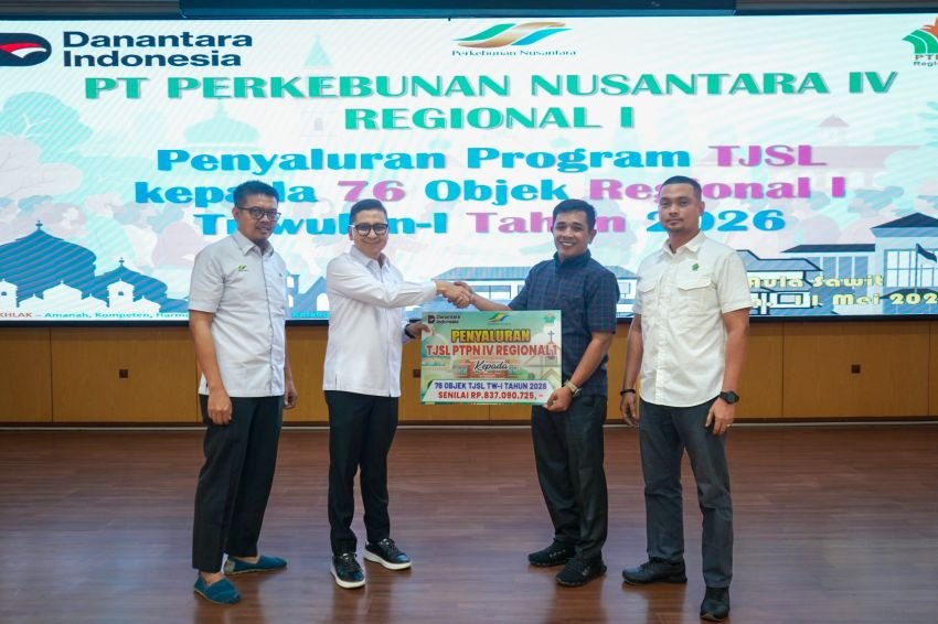 PTPN IV Regional I Salurkan Bantuan TJSL Senilai Rp837 Juta pada Triwulan I 2026