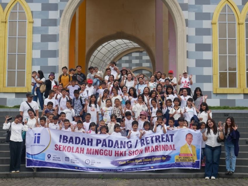 Anggota DPR RI Maruli Siahaan Bantu Wujudkan Wisata Rohani Anak Sekolah Minggu HKI Sion Marindal