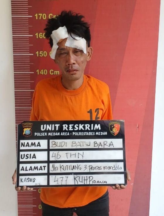 Polsek Medan Area Amankan Pelaku Curanmor : Mulanya Diteriaki Maling, Budi Diamuk Warga