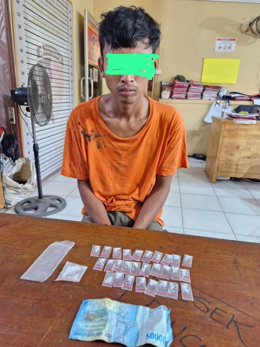 Nyaru Pembeli, Tim Reskrim Polsek Pancur Batu Ciduk Pengedar Narkotika : Barbut 28 Paket Sabu