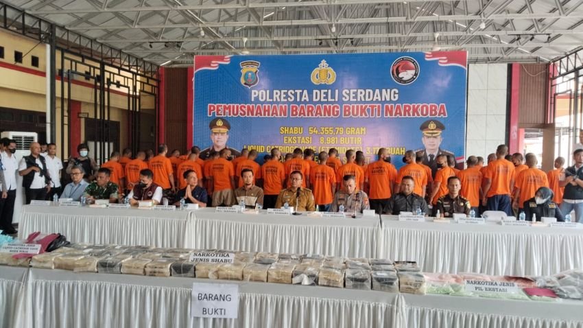 Polresta Deli Serdang Musnahkan Narkoba Hasil Operasi 4 Bulan, Selamatkan 398.437 Jiwa Dari Bahaya Narkotika