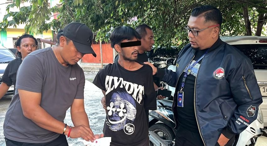 Akhirnya, Polrestabes Medan Ungkap Pemasok Narkoba di Phantom KTV : Tersangka Diborgol, Barbut 10 XTC