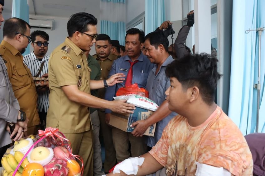 Jenguk Korban Begal, Pemko Binjai dan Polres Pastikan Rasa Aman Masyarakat