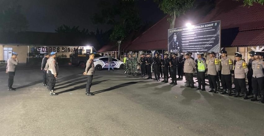 Polres Binjai Gelar Patroli Skala Besar Antisipasi 3C dan Kejahatan Jalanan Pasca Pemadaman Listrik di Sumatera