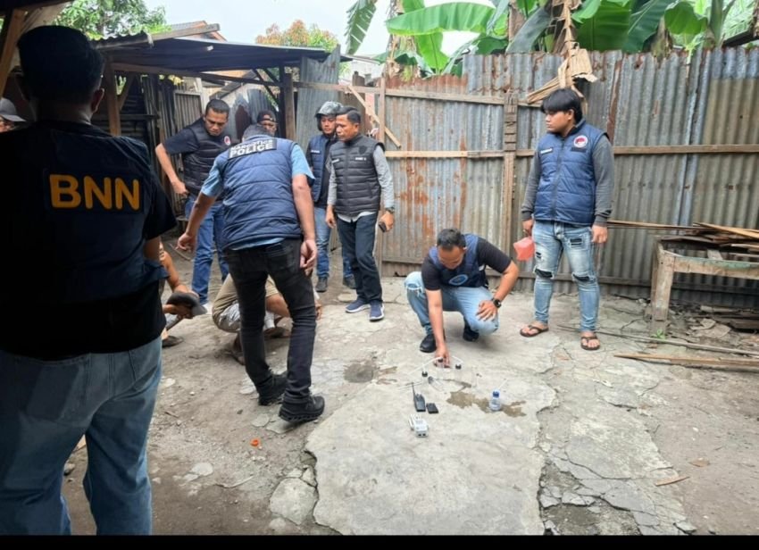 Kolaborasi Polres Binjai dengan BNNK Binjai Gerebek Sarang Narkoba, Dua Orang Diamankan