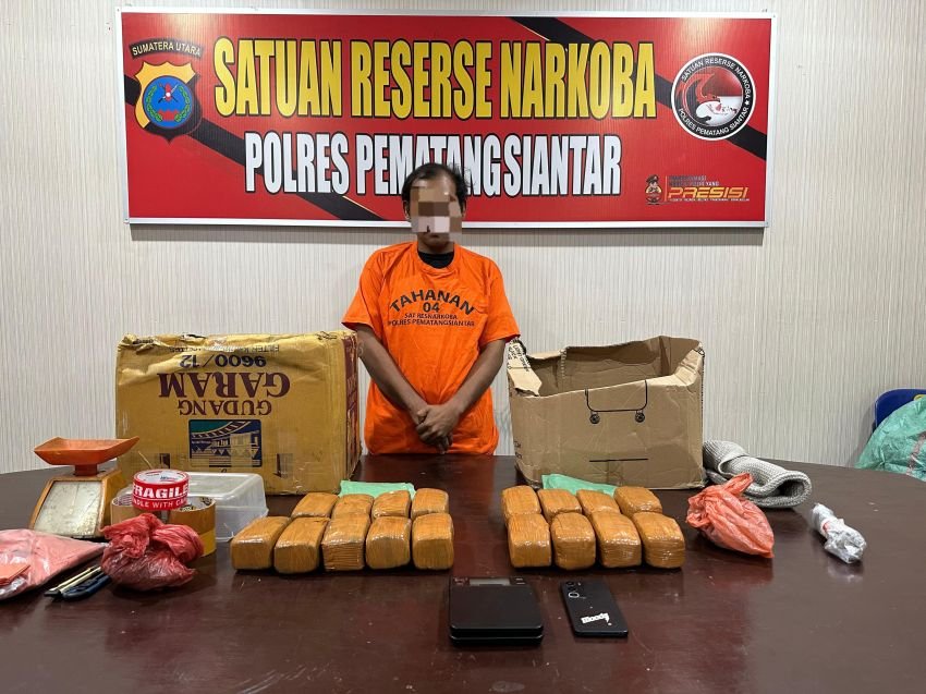 Polres Pematangsiantar Gagalkan Peredaran Ganja 7 Kg, Satu Tersangka Ditangkap