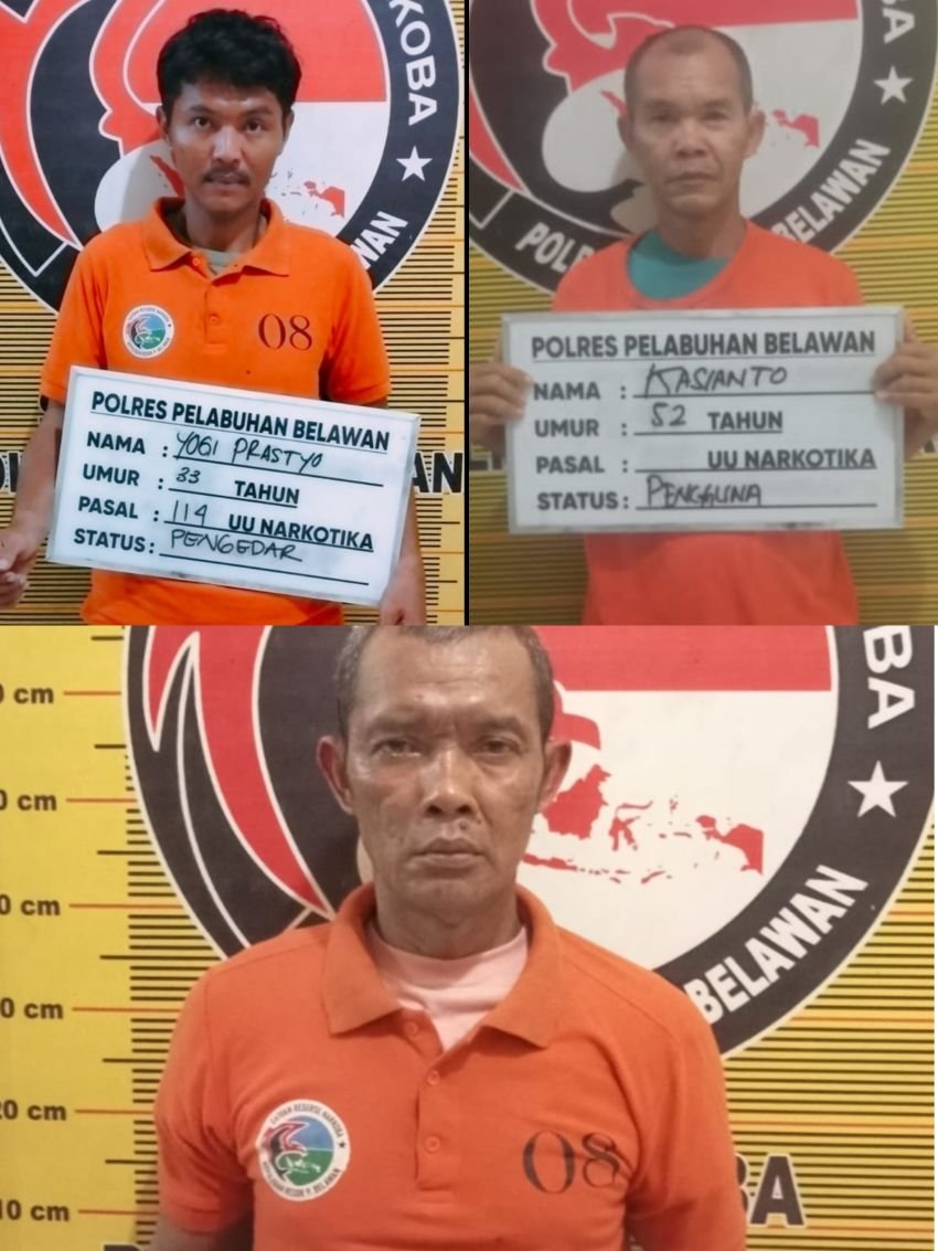 Polres Pelabuhan Belawan Tabuh Genderang Perang Narkoba, Dalam 1 Malam Gerebek 2 Lokasi 3 Pelaku Ditangkap