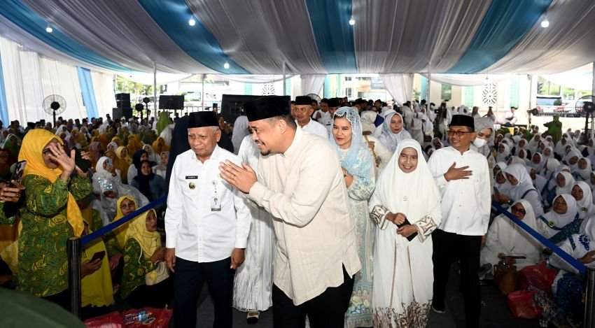 Pengajian Akbar Pemprov, Bobby Nasution Doakan Sumut Bebas Bencana dan Narkoba