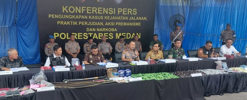Sebulan, Polrestabes Medan Ungkap 250 Kasus dengan 290 Tersangka : Kasus Curas Turun 14 Persen