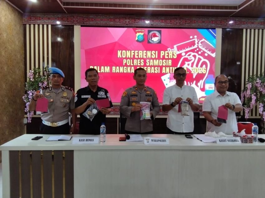 Polres Samosir Ungkap 4 Kasus Narkoba dalam Operasi Antik Toba 2026, Selamatkan 1.219 Jiwa