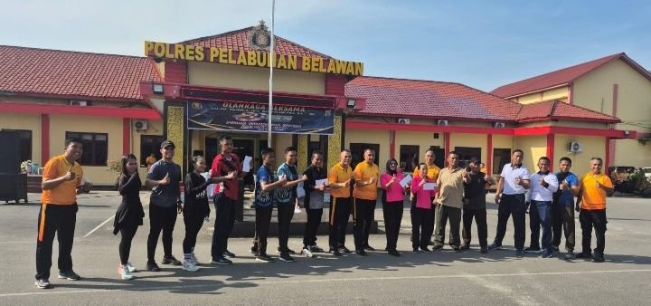 Pelindo Regional 1 Cabang Belawan Turut Semarakkan Hari Bhayangkara Ke 80 melalui Olahraga Bersama