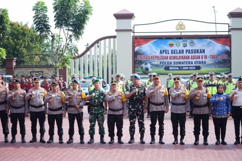 Polda Sumut Gelar Apel Operasi Kepolisian &ldquo;ASEAN U-19 TOBA 2026&rdquo;, Satuan Brimob Siap Kawal Kejuaraan Internasional