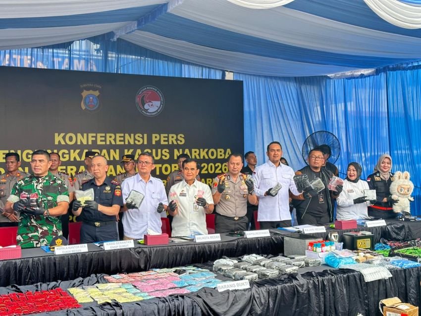 Sepanjang 2026, Pengungkapan Kasus Narkotika Melonjak 117 Persen, Polrestabes Medan Sita 231 Kg Sabu