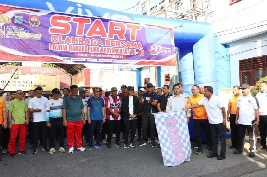 Polres Binjai Gelar Jalan Santai Hari Bhayangkara ke-80, Wujud Sinergi Polri dan Masyarakat