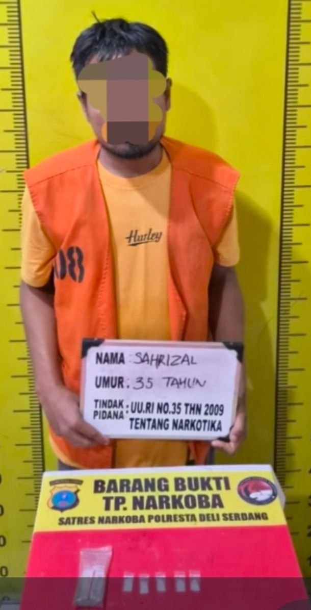 Sat Res Narkoba Polresta Deli Serdang Ungkap Kasus Sabu di Pantai Labu, Seorang Pria Diamankan