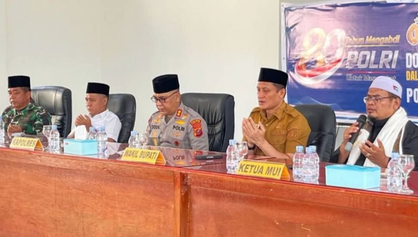 Doa Bersama Lintas Agama Dalam Rangka Hari Bhayangkara Ke-80 Polres Padang Lawas
