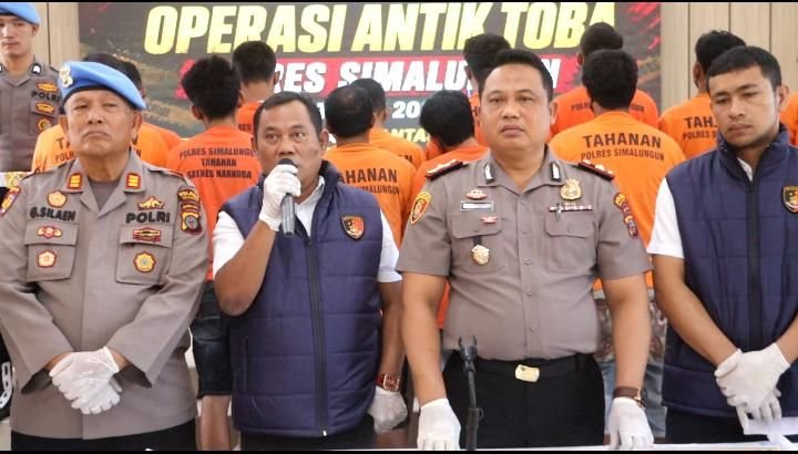 Polres Simalungun Ringkus 53 Tersangka Narkoba, Lebih Dari Satu Kilogram Barang Bukti Disita
