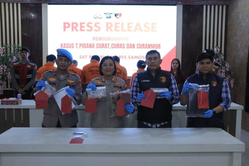 AKBP Rina Tarigan Tegaskan Transparansi, Beberkan Tiga Kasus Pencurian dan Ringkus Enam Tersangka yang Beroperasi di Samosir