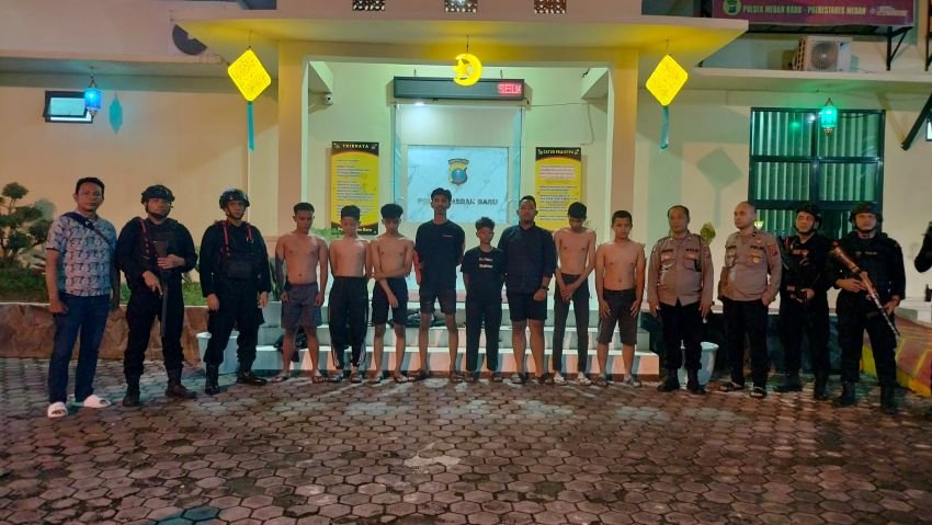 Antisipasi Balap Liar di Kota Medan, Patroli Brimob Polda Sumut Amankan 18 Pemuda dan 12 sepeda motor