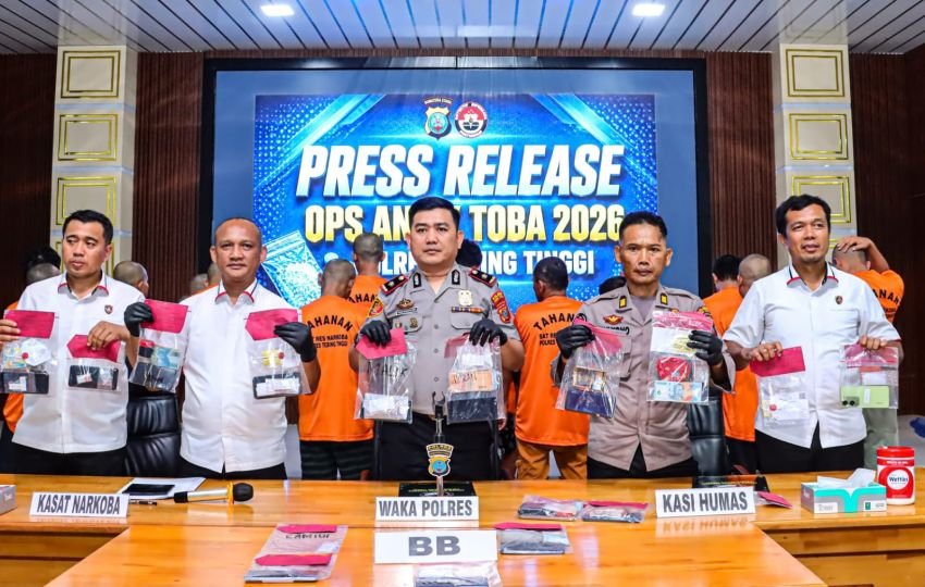 Ops Antik Toba 2026, Polres Tebing Tinggi Ungkap 19 Kasus Narkotika