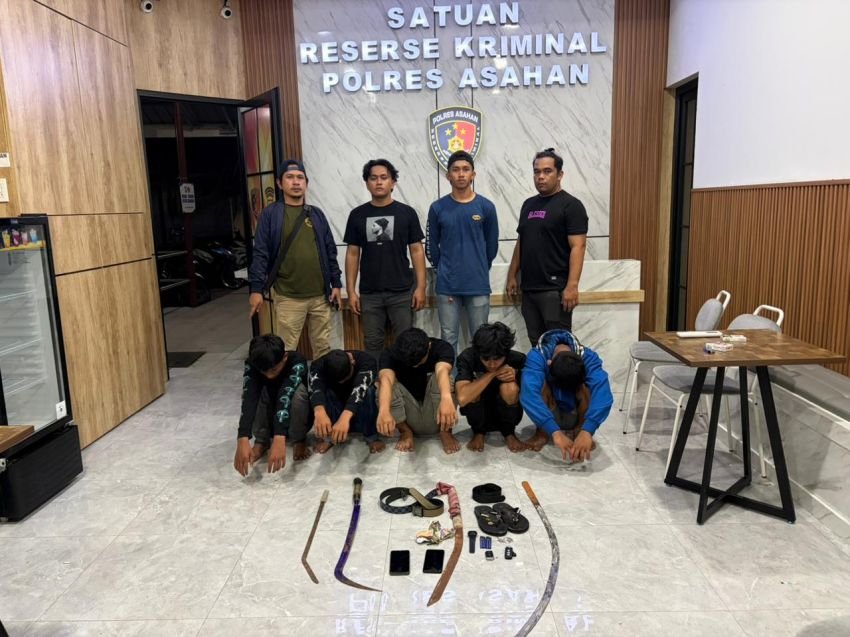 Respons Cepat Laporan 110, Timsus Geng Motor Polres Asahan Amankan Remaja Terlibat Tawuran Bersenjata