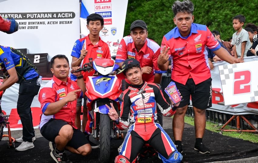 Nabil, Pebalap Muda Binaan Honda Juara Motoprix Sumatera