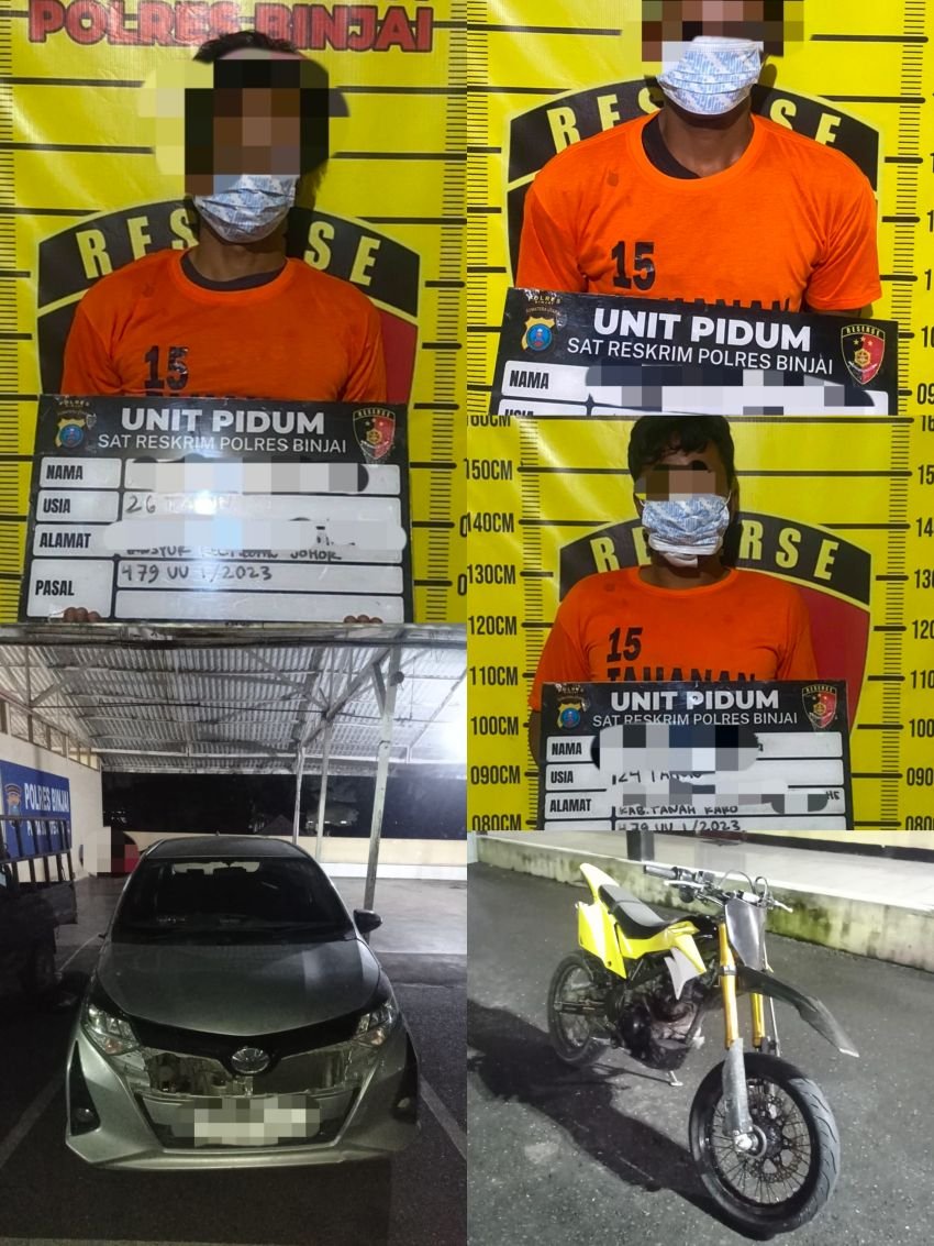 Tim Cobra Polres Binjai Tangkap Tiga Pelaku Begal Modus Baru, Dua Ditembak