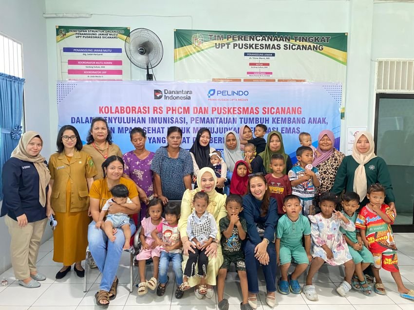RS PHCM dan Puskesmas Sicanang Edukasi Imunisasi dan Tumbuh Kembang Anak untuk Generasi Emas