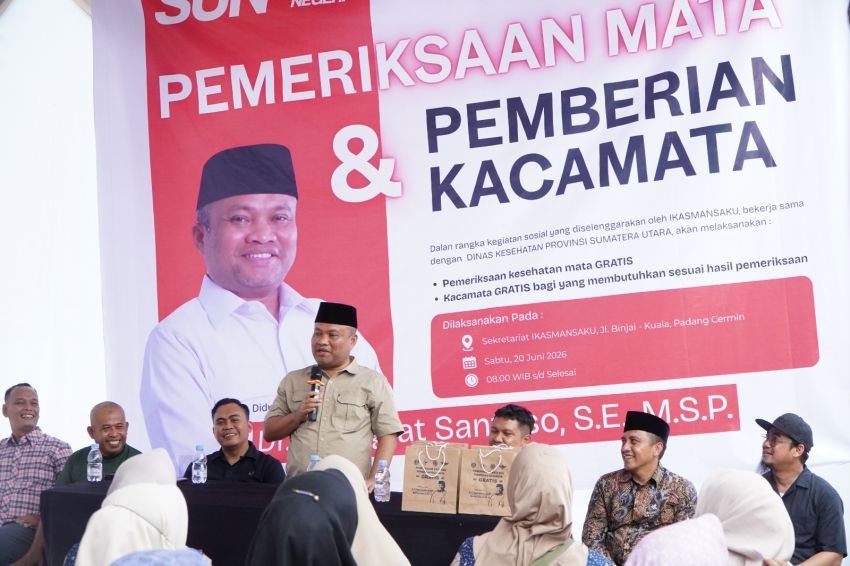 Relawan SUN dan Ikasmansaku Bersama Dinkes Sumut Laksanakan Pemeriksaan Mata dan Pembagian Kacamata