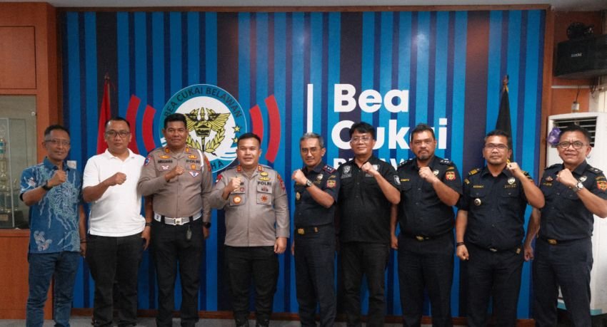 Perkuat Sinergi Keamanan Pelabuhan, Kapolres Pelabuhan Belawan Kunjungi Kantor Bea Cukai Belawan
