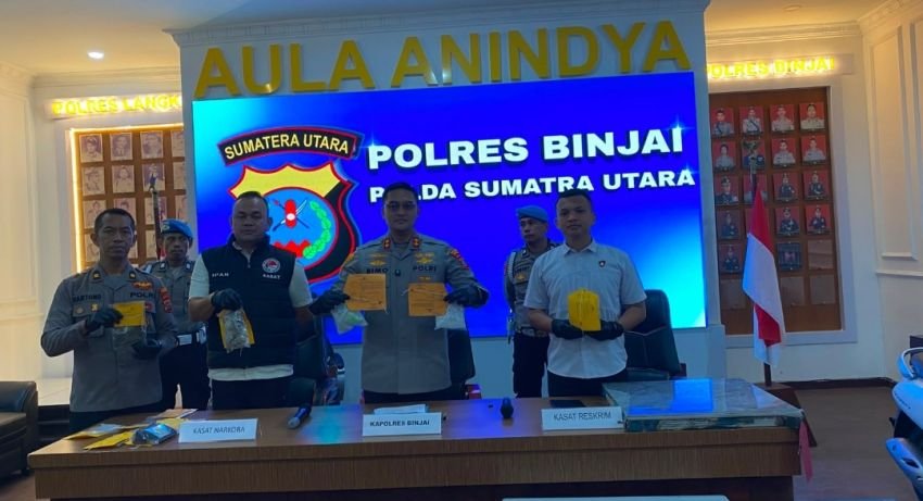 Polres Binjai Tangkap 20 Pelaku Kejahatan Narkoba