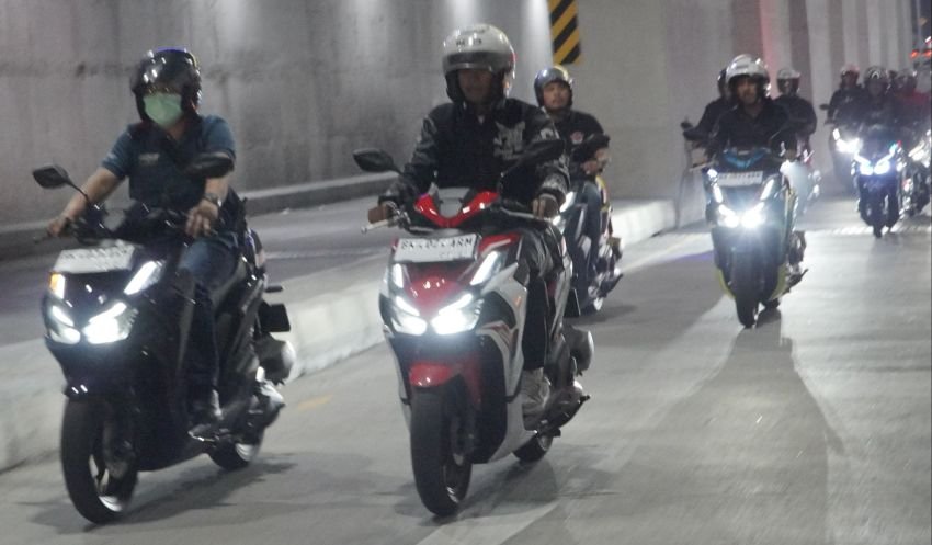 Honda Bikers Sukses Libas Malam Medan Lewat Vario Evo 160 Night Ride
