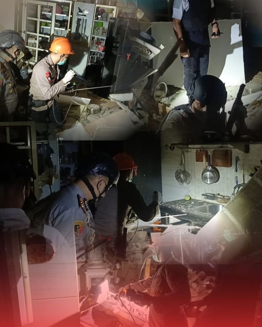 Brimob Polda Sumut Turunkan Tim Penjinak Bom, KBR, dan SAR Tangani Ledakan Rumah di Grand Polonia Medan