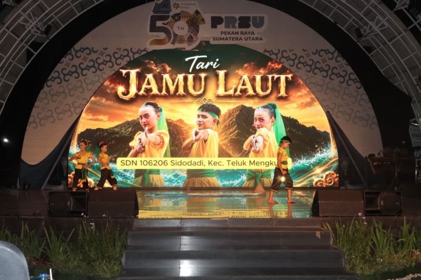 Tarian Jamu Laut Siswa SDN 106206 Sidodadi Pukau Panggung PRSU ke-50