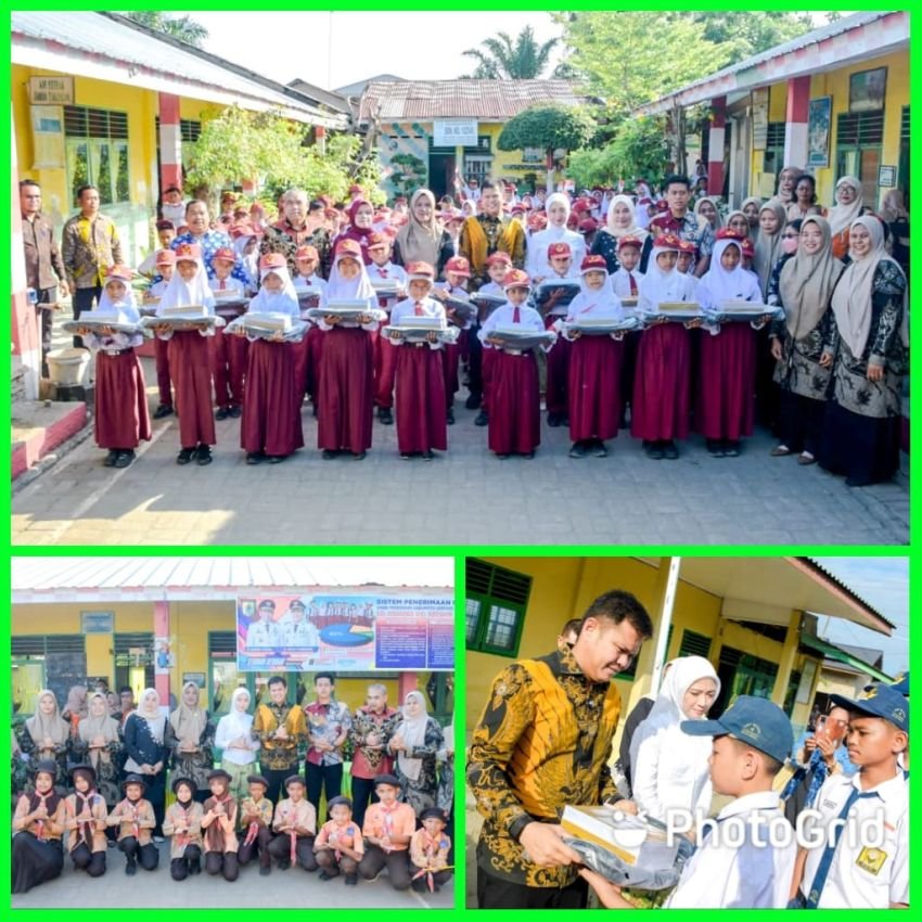 Setelah Perbaungan, Giliran SD SMP di Tanjung Beringin terima Bantuan Perlengkapan Sekolah&nbsp;