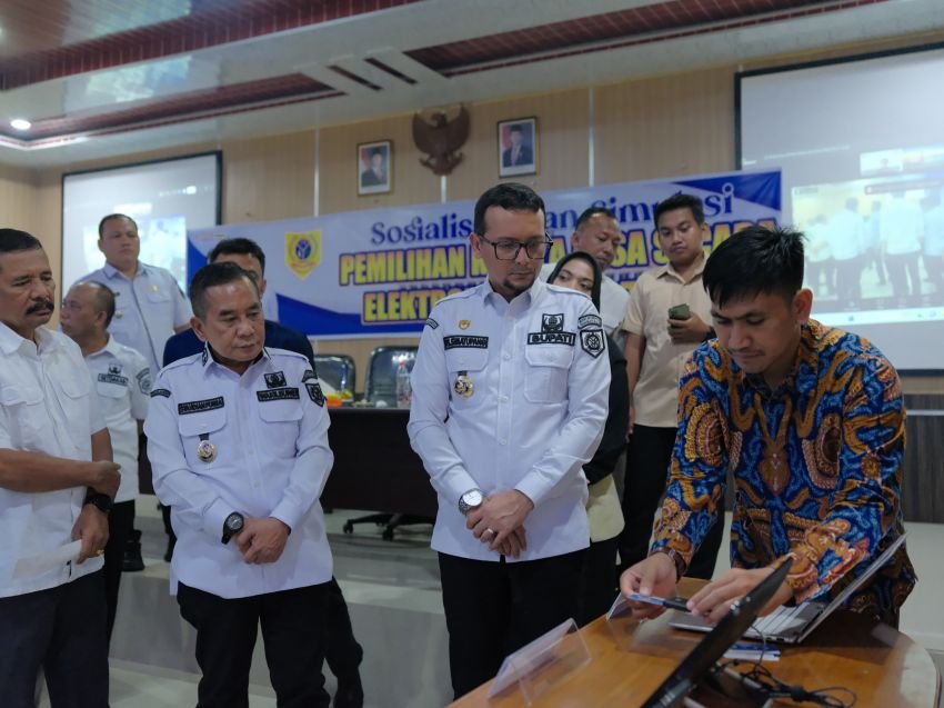 Pilkades 2027 Bakal Gunakan E-Voting, Bupati Fery Resmi Luncurkan Simulasi Demokrasi Digital di Labusel