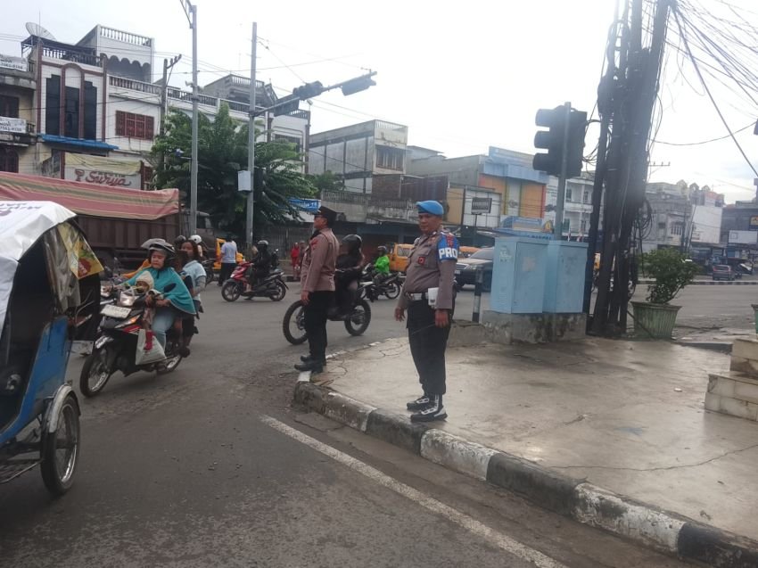 Provoos Polsek Sunggal Cek Strong Point Pagi di Wilayahnya